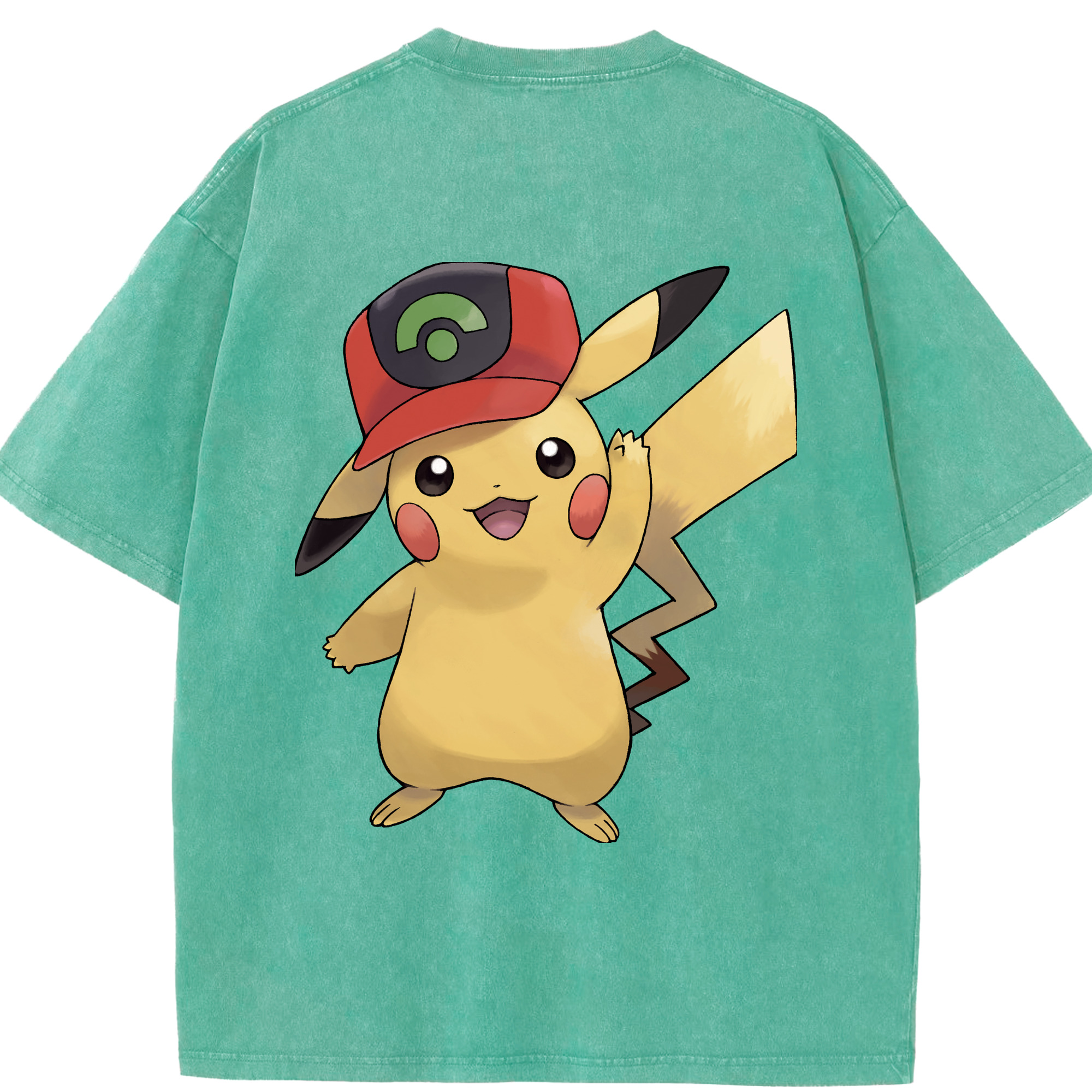 （画像用） ポケットモンスター Pokémon 綿100% ヴィンテージ風 半袖Tシャツ（背面プリント）